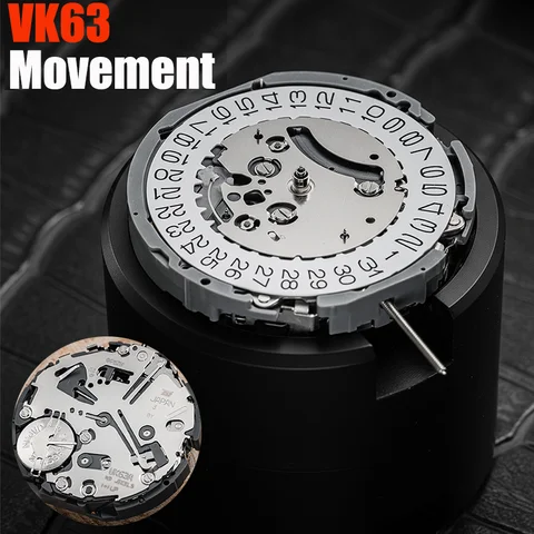 Japan VK63A Movement With Battery Japan Replace Movement Mechanism VK63 VK61A VK67A Mod Replace Chronograph Quartz Movement