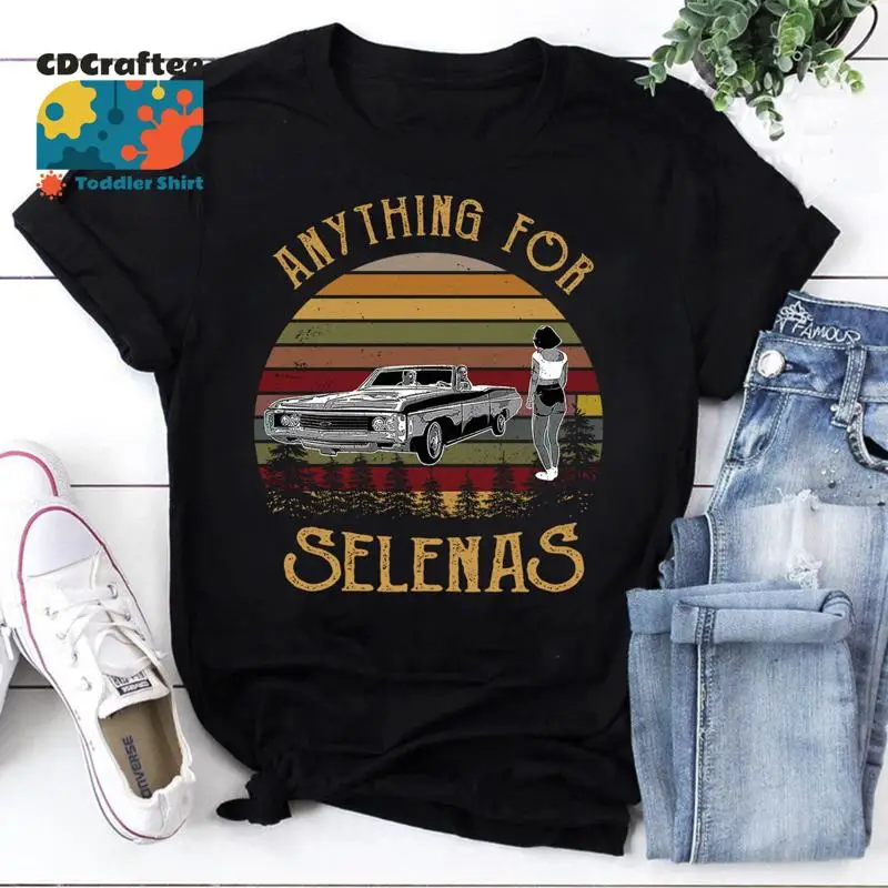 Anything For Selenas Sunset T Shirt Selena La Reina Del Tejano Quintanilla Lover Vintage