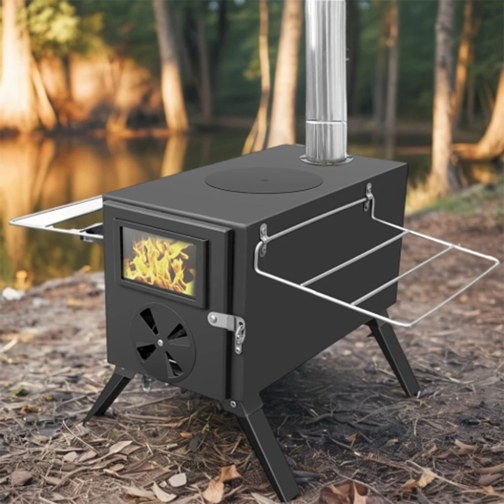 

Wildrex Camping Stove Wood Stove Indoor Heating Outdoor Camping Tent Stove Portable Winter Wood Heater for Cooking