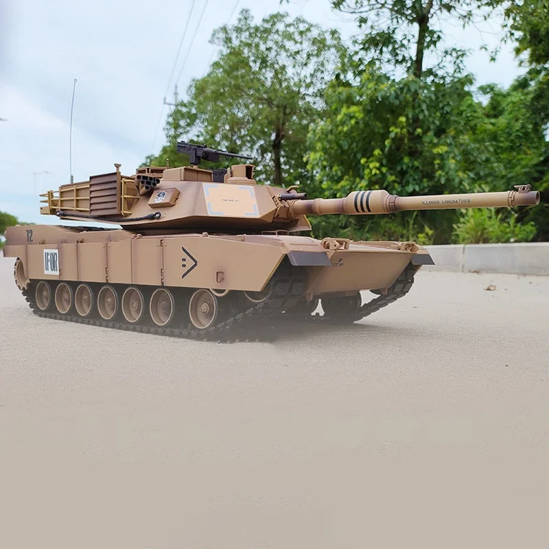 2,4g Volle Skala Fernbedienung Simulation Uns M1a2 Infrarot Schlacht Multifunktionale Militär Kampfpanzer Modell Spielzeug