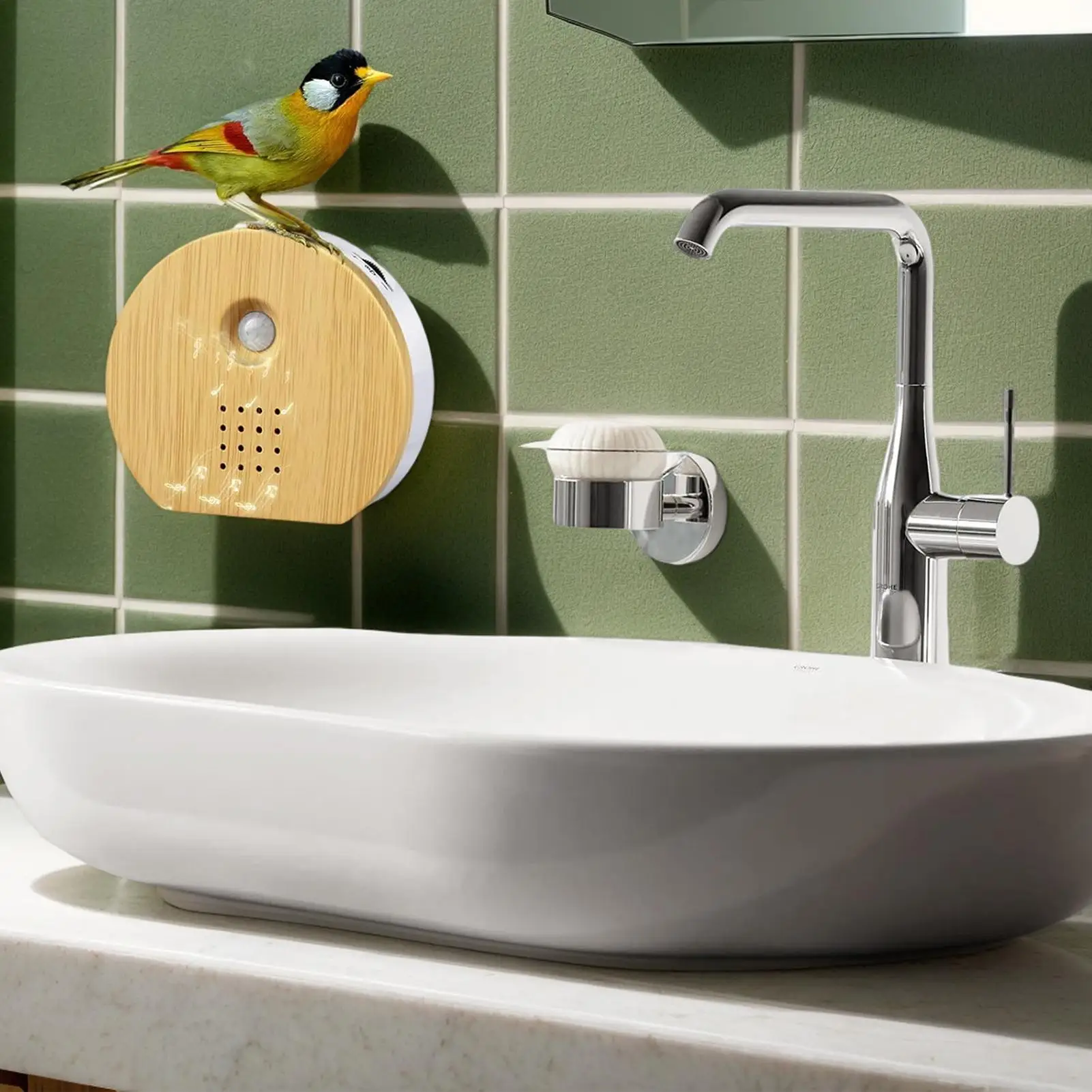 Altavoz de pájaro que canta, Sensor de movimiento, caja de sonido natural moderna, fabricante de ruido inteligente, altavoz para dormitorio, relajación, Yoga, estudio, Spa