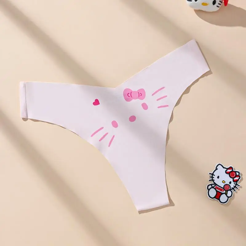 Hello Kitty Cute Underwear Low Waist Kawaii Anime Kuromi Girl Underwear Bow T Pants Women Accessories Holiday Gift