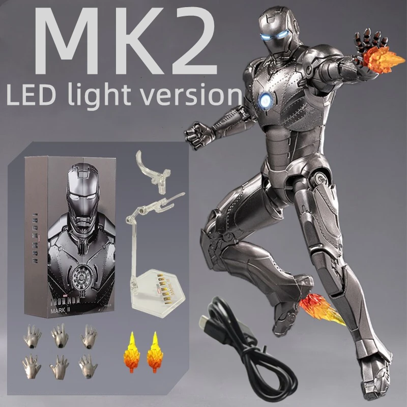 アイアンマンLEDライトアクションフィギュア、LEDリングスーツアップ