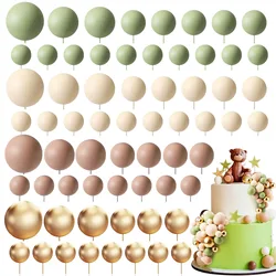 Ball Cake Toppers Mini Balloons Foam Balls Cake Topper for Bear Birthday Party Baby Shower Wedding Anniversary Cake Decoration