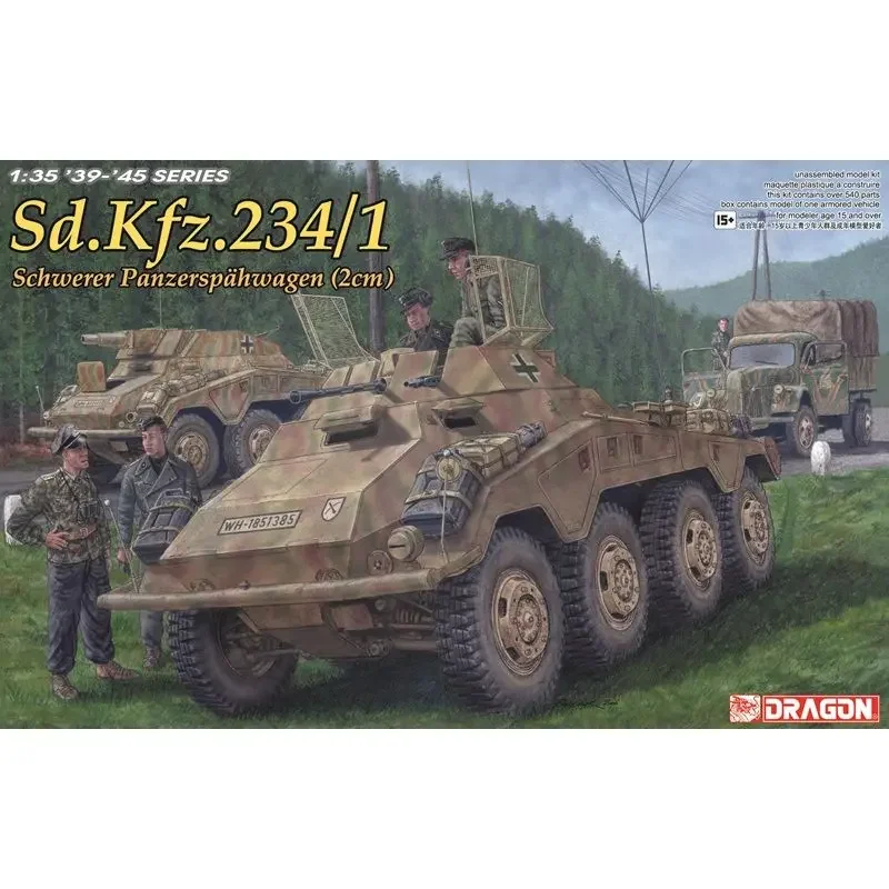 DRAGON 6298 1/35 Sd.Kfz.234/1 Schwerer Panzerspähwagen (2cm) - Scale Model Kit