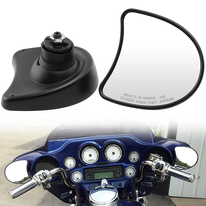 

Motorcycle Rearview Mirror 10mm Rear View Side Mirrors For Harley Touring Street Glide FLHX Electra Glide FLHT FLHTK 1996-2013