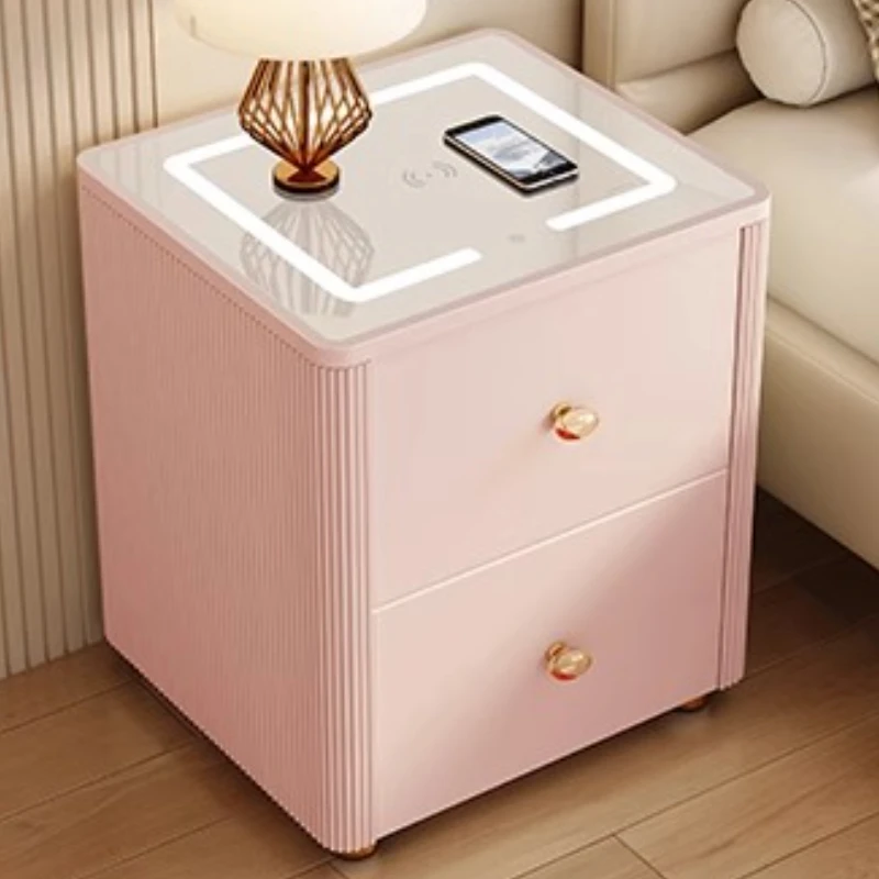 

Lights Modern Nightstands Aesthetic Drawer Bedroom Makeup Nightstand Organizer Unique Armoires De Chambre Home Furniture