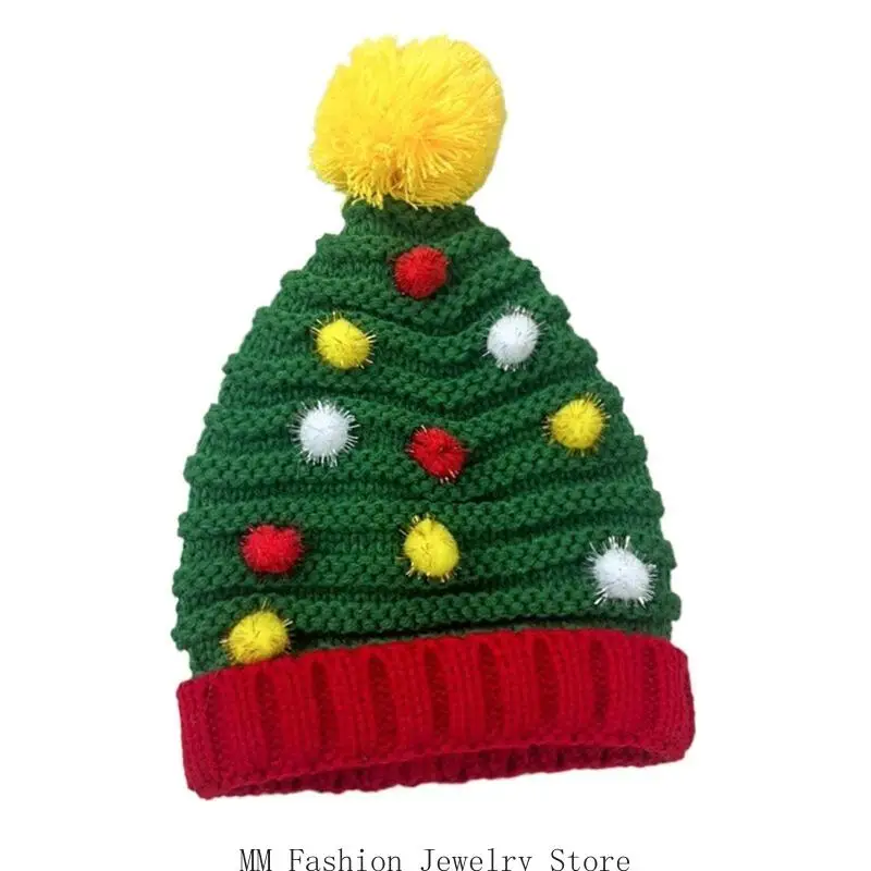 D0UB クリスマス サンタ帽子 ユニセックス 快適で創造的 レッド&グリーンカラー 大人&子供用クリスマスハット クリスマスホリデーパーティー用