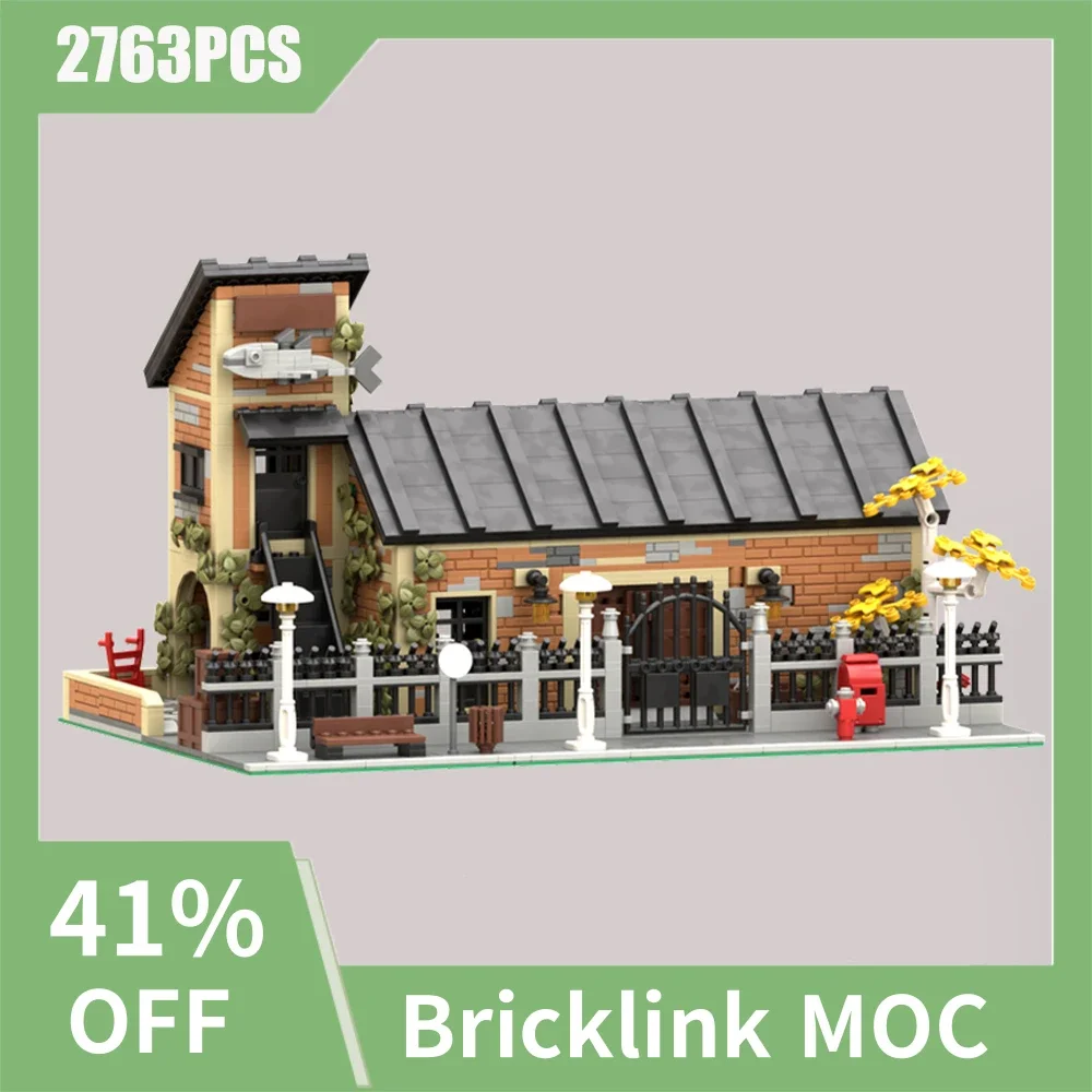 

NEW2763PCS Город Лидер продаж Street View Moc Модульная старая консервная рыба Фабрика DIY креативные идеи Детские игрушки Подарочные блоки на день рождения