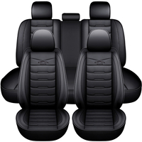 11pcs Auto Car Seat Covers Universal 5 Seater Car Seat Covers Seat Cushion PU Leather Non-slip Protector Mat