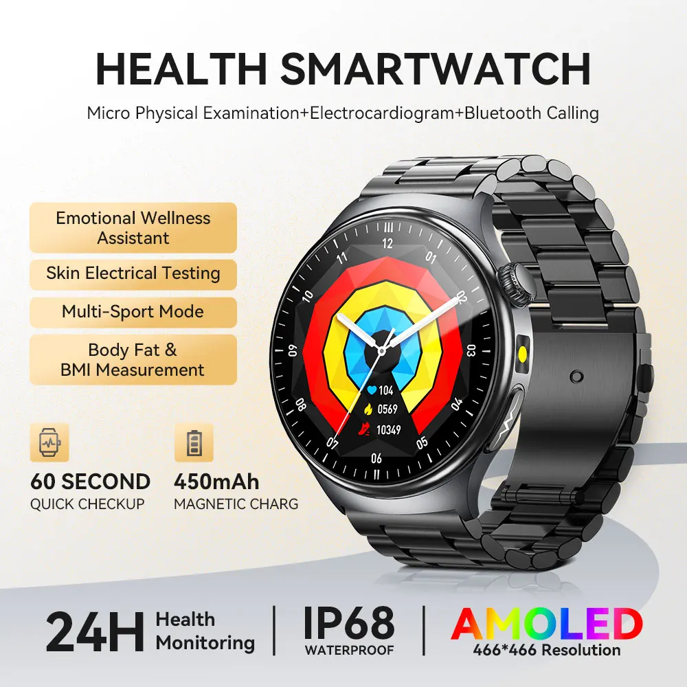 NOYAFA 2025 Nursing Grade Smartwatch ECG+PPG Smart Watch Blood Lipid Blood Pressure Uric Acid Health Monitoring IP68 Waterproof