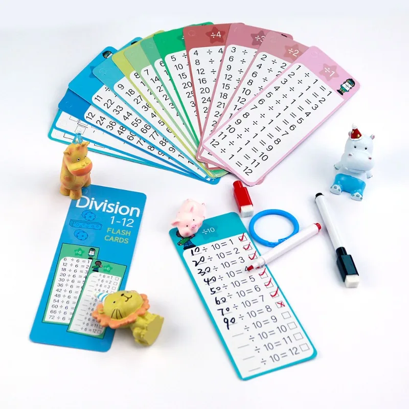 Math Learning Tool Card Montessori Sight Word Flashcards High Frequency Learning Charts,Math Algorithm Educational Teaching Aids