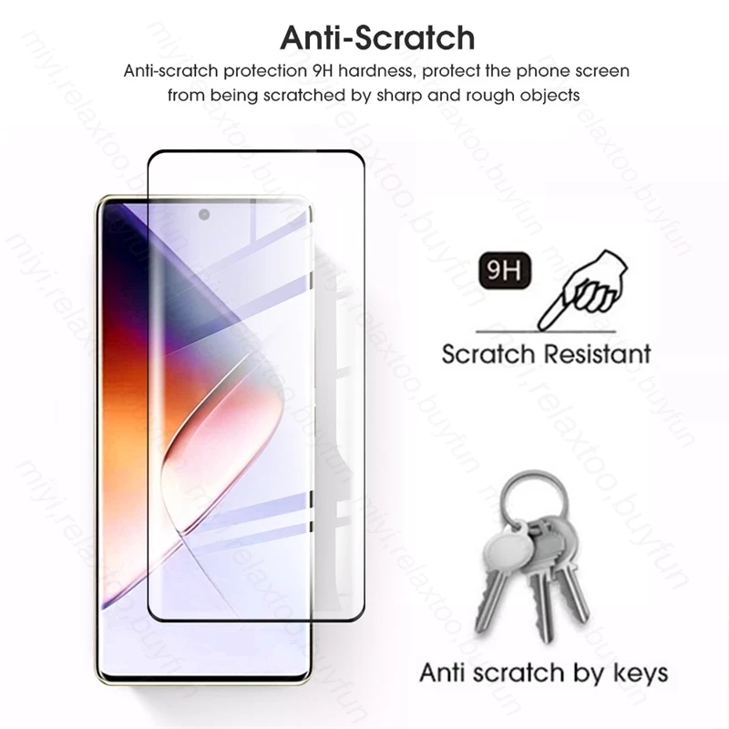 Note40pro 5G Glass 8 In 1 Camera Lens Screen Protector For Infinix Note 40 Pro 5G 4G Protective Glass On Not 40 Pro+ Note40Pro+