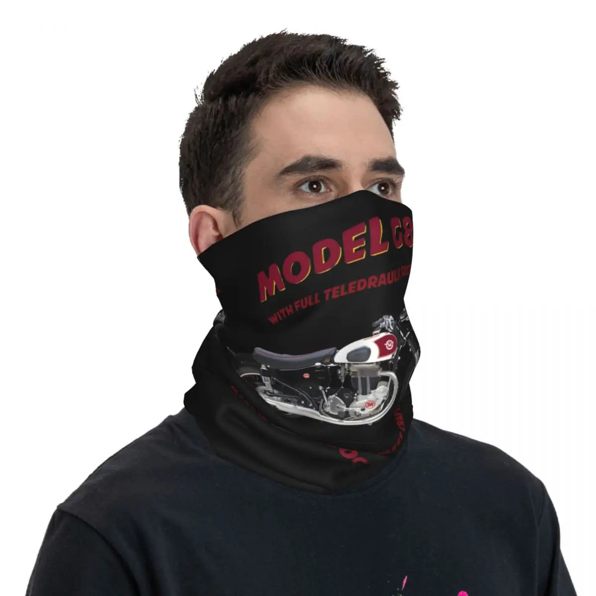 The Matchless G80S Bandana Neck Cover Printed Motocross Matchless Face Scarf Balaclava Hiking Unisex Adult Breathable