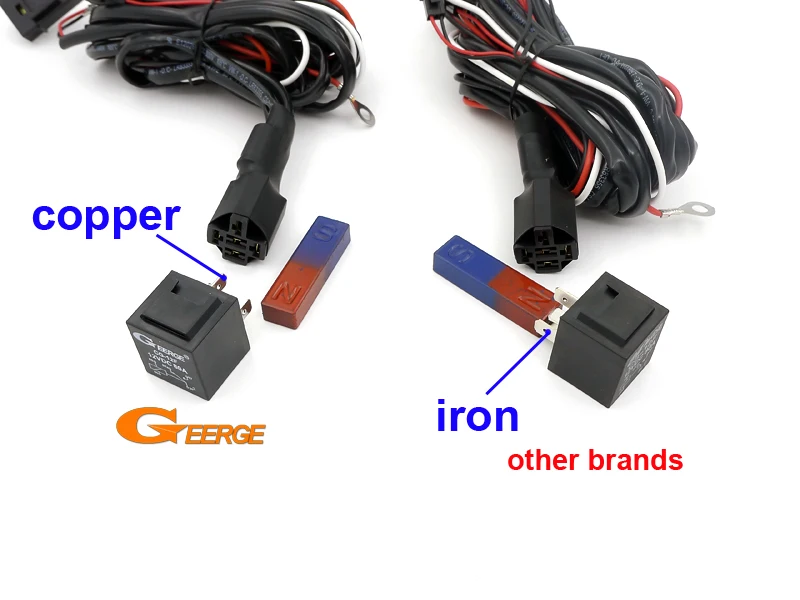 Geerge For BMW Angel Eyes Halo Rings LED or CCFL Relay Harness W/ Fade-on Fade-off Features
