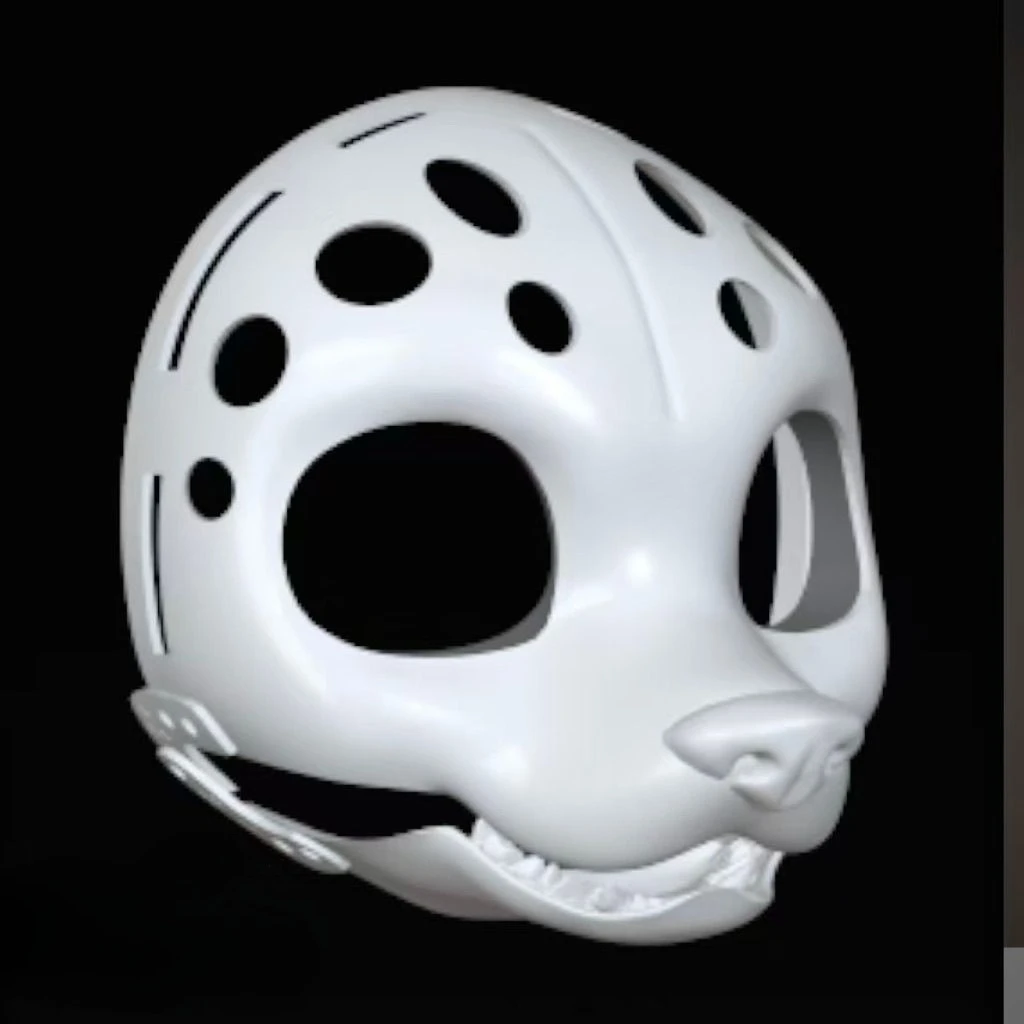 

Original 3D Printing Semi-realistic Short-nosed Canine Movable Jaw Beast Skull Fury Accessories DIY Props