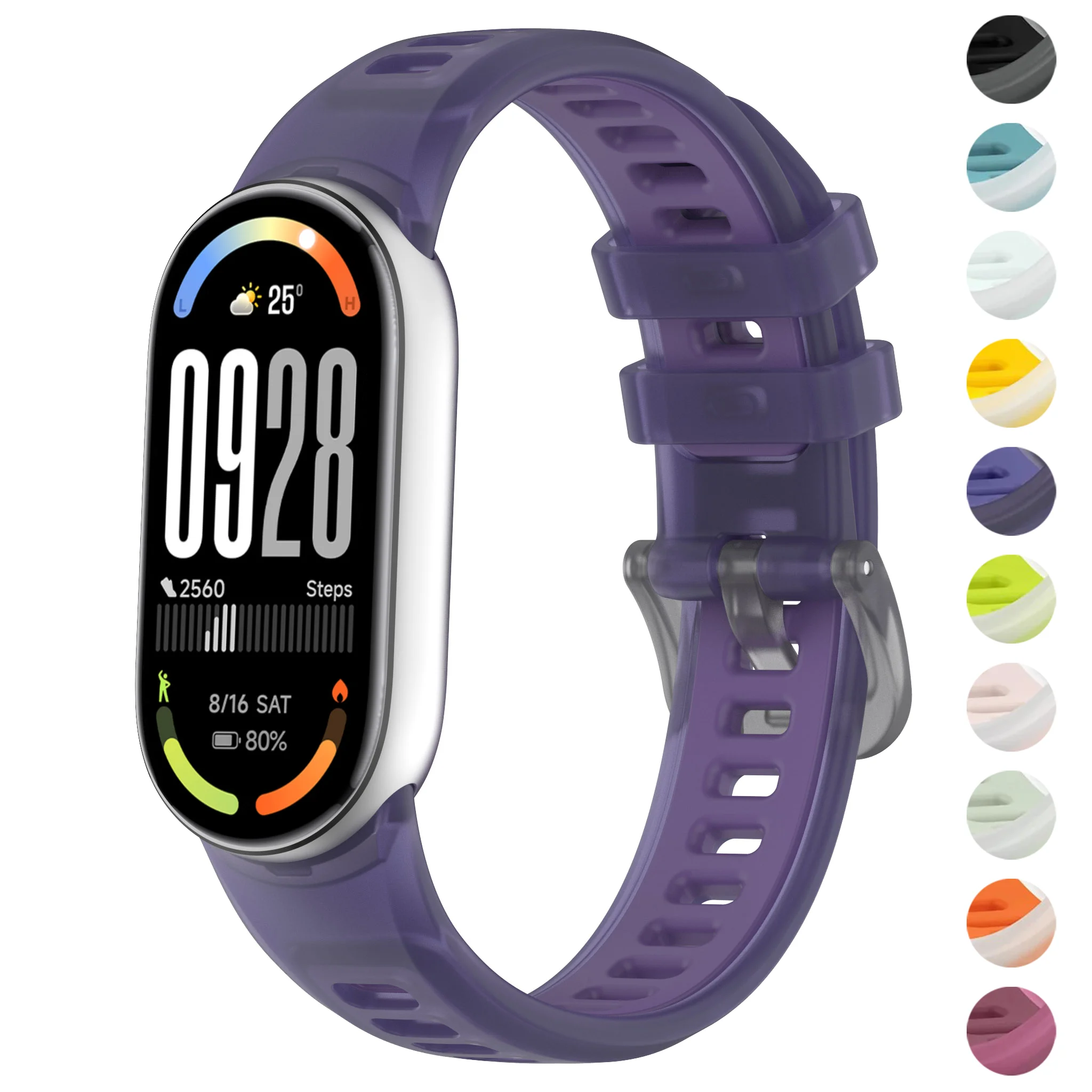 Breathable Silicone Strap for Xiaomi Mi Band 10 9 8 Replacement Bracelet Correa for Xiaomi Smart Band 10 9 8 NFC Sport Watchband