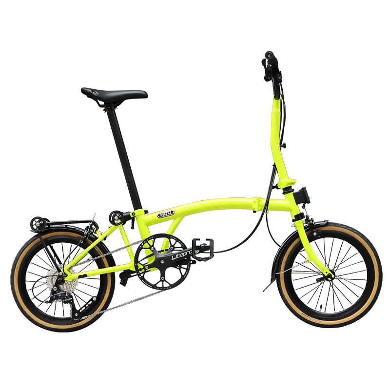 HITO 16inch Folding Bicycle Super Lightweight and Portable Retro 9 speed   Pushed folding bike  mtb bike  bycycle for men