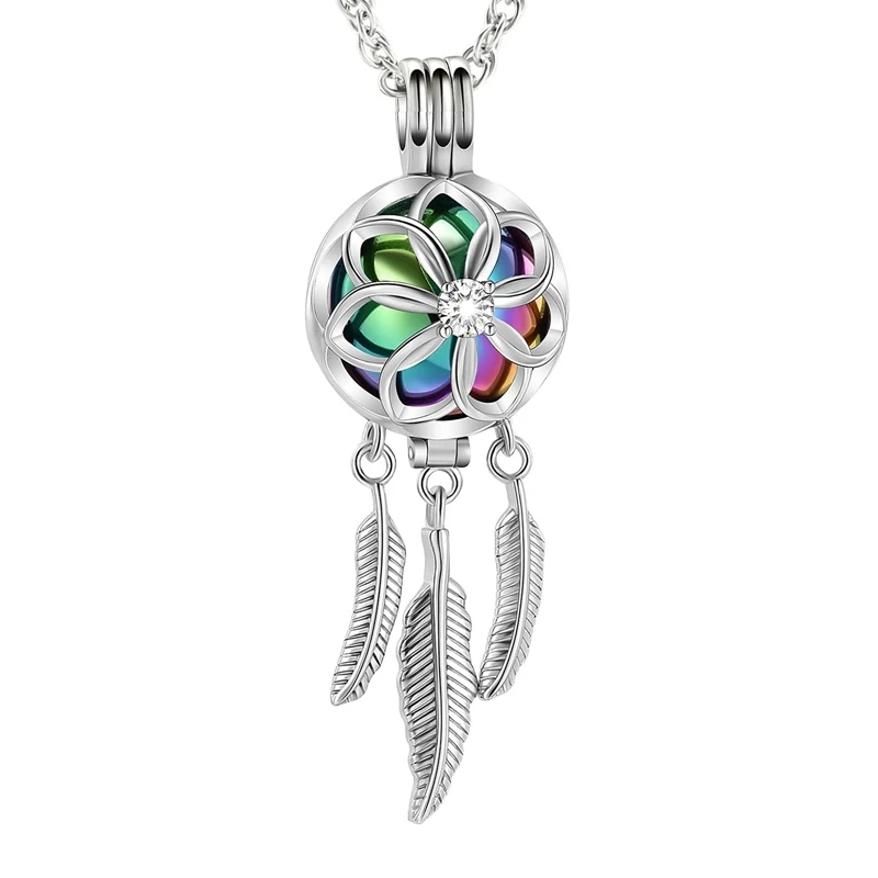 Dream Catcher Cremation Urn Necklaces For Ashes Jewelry Memorial Keepsake Funeral Pendant Memories