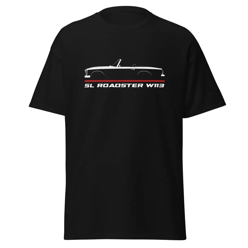 

2024 men T shirt casual Mercede SL Roadster W113 1963-1971 car enthusiast T-shirt graphic summer short sleeves 100% cotton S-3XL