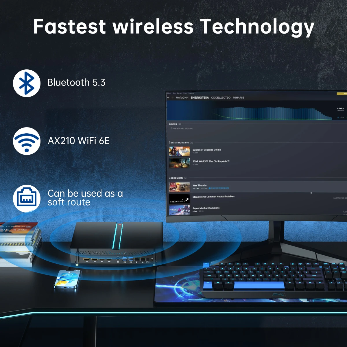 جديد Msecore MV300 Intel Core 12th Gen I9-12900F RTX4060 8G بطاقة الرسومات ألعاب الكمبيوتر الصغير كمبيوتر مكتبي Windows 11 WiFi6 BT5.3