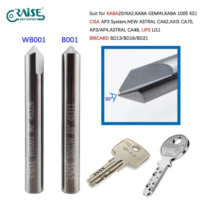 WB001 B001 Dimple Cutter Tracer Fit with Keyline 303/304/305/PUNTO/T-REX/T-REX ADVANCE Key Machine KABA CISA Key Locksmith Tools