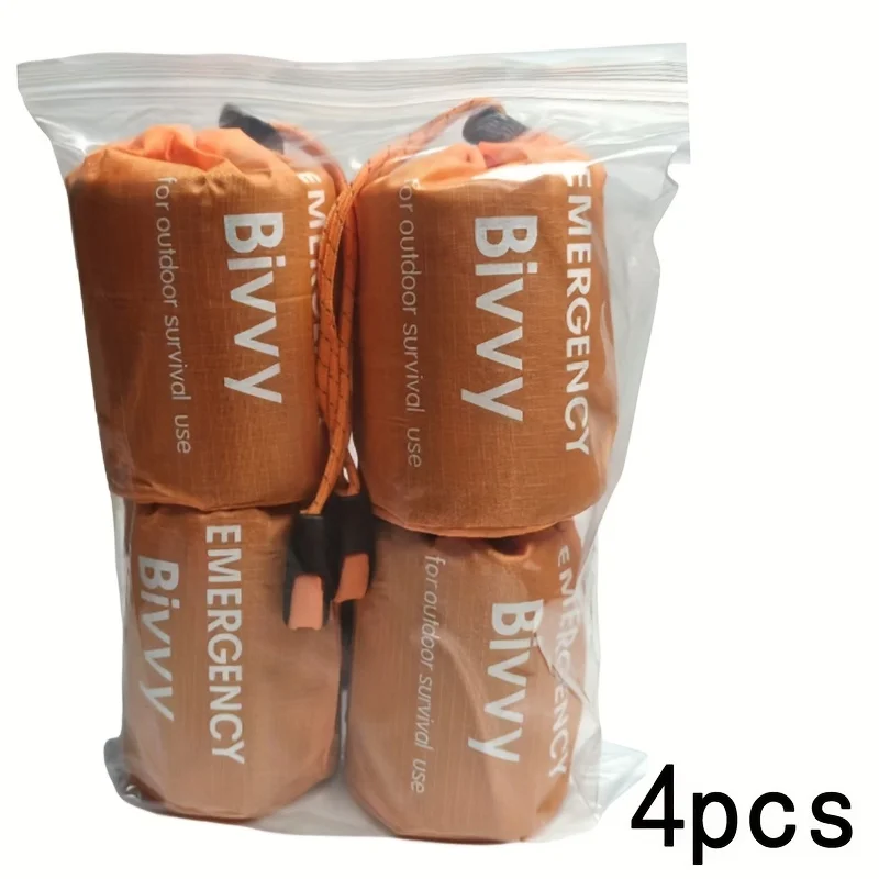 

4 шт., аварийный спальный мешок, портативное аварийное одеяло, изоляционный мешок, спальный мешок, легкое спасательное оборудование, подходит для