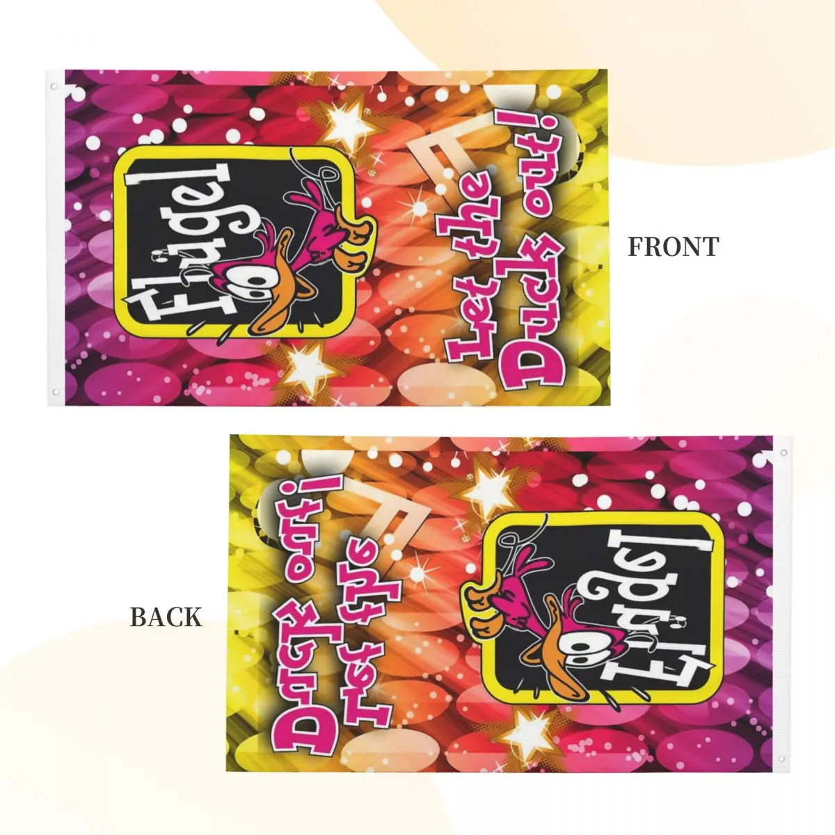Flugel Party Let The Duck Out Flag Outdoor Banner 2 Grommets Decoration Vivid Color 2x3 3x5 4x6 5x8 FT Flags
