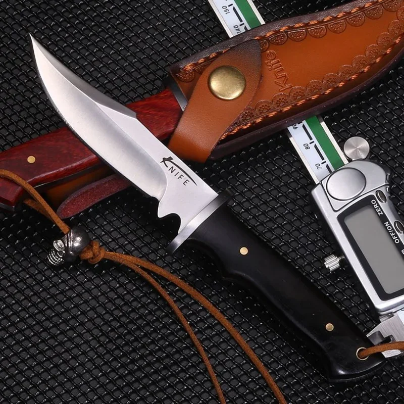 

Full Tang Mini Pocket Knife with Leather Sheath Fixed Blade Knives Military Camping EDC Outdoor Survival Bushcraft Hunting Knife