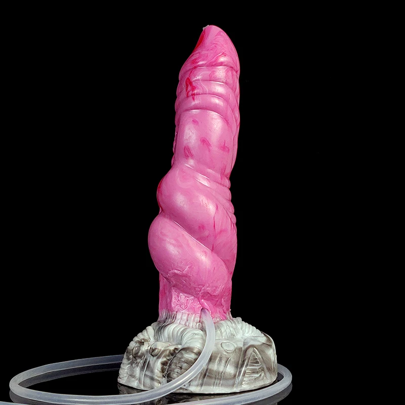 Yocy enorme anal plug dois anéis grossos nó fantasia animal dildo ejaculating fuction brinquedos sexuais para mulher silicone produtos do sexo