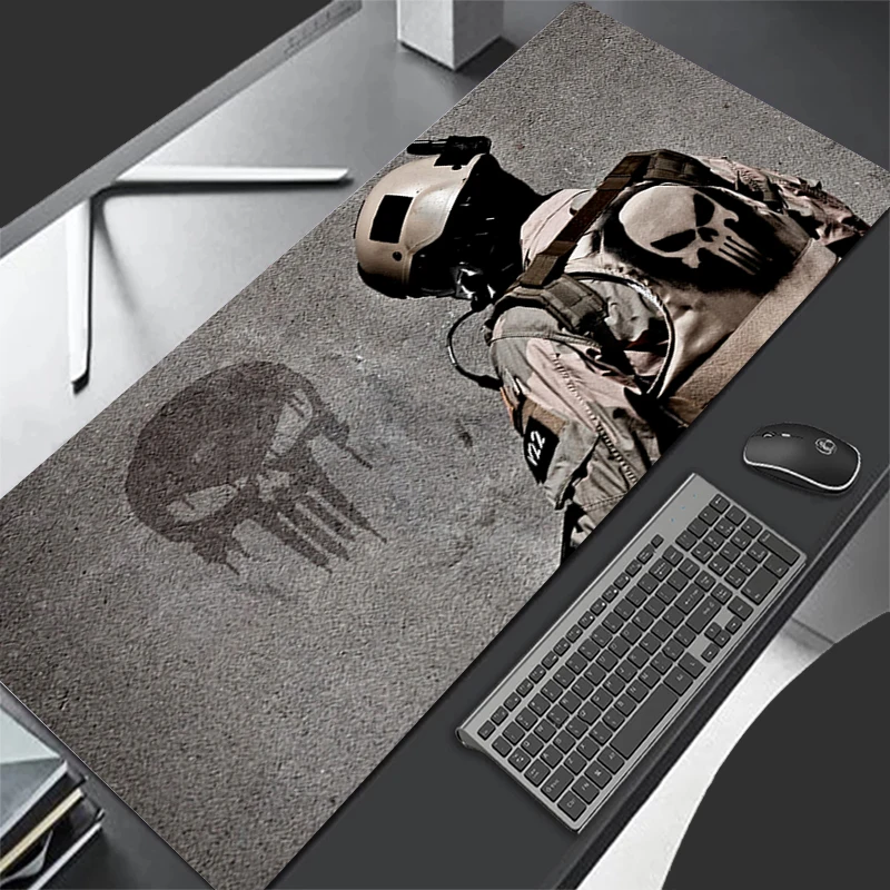 

Punisher Marvel antihero Pattern Locking Edge MousePad Large Mouse Pad Computer Gaming Keyboardpad Rubber Mat Desk GamingCup Mat