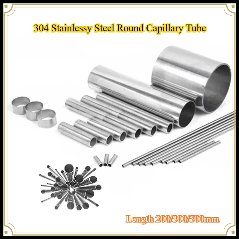 1Pcs OD32-65mm 304 Stainlessy Steel Round Capillary Tube Round Tubing Hollow Industrial Pipe CNC Metal ID30-62mm
