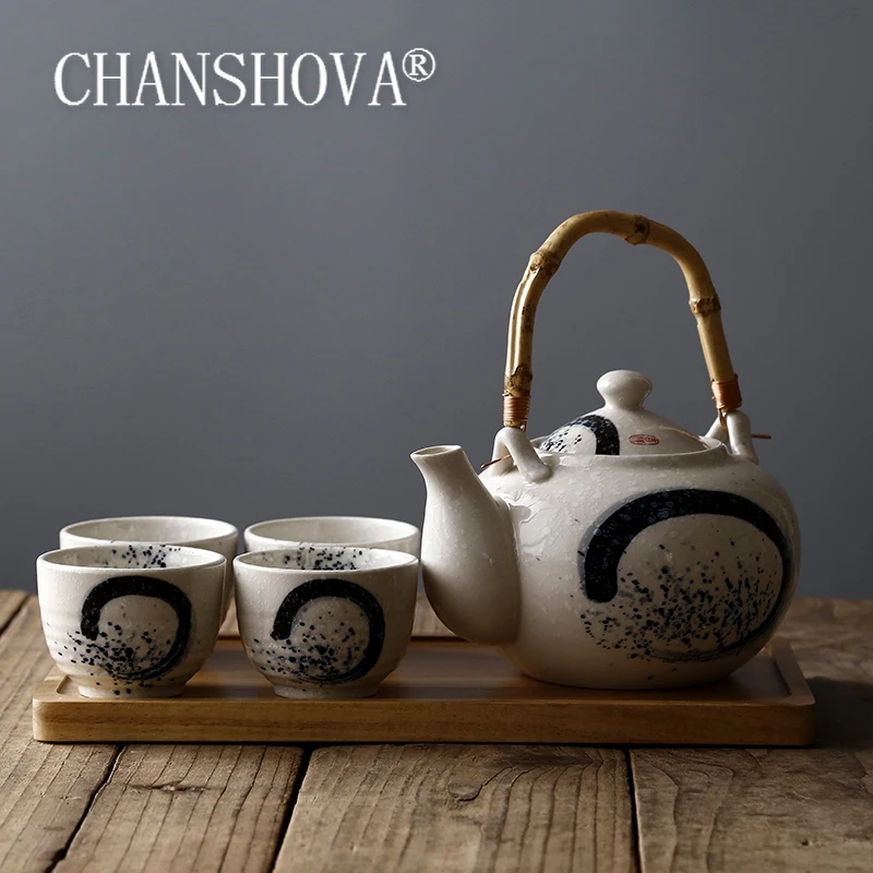 

CHANSHOVA Big Capacity 600-2000ml Traditional Chinese retro Handpainted Ceramic teapot Chna porcelain tea sets H268