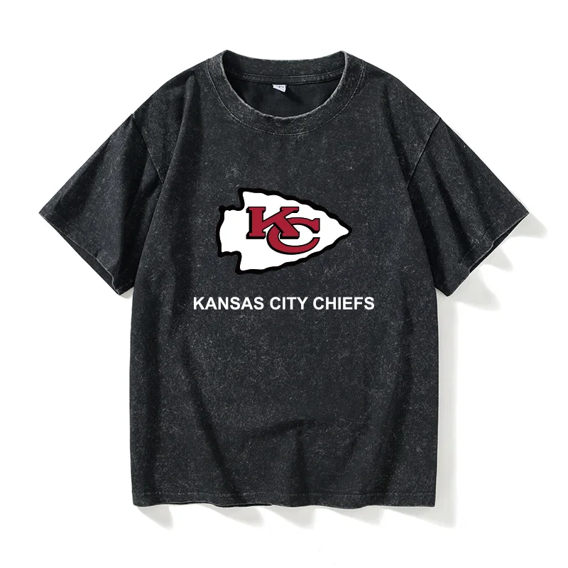 

Футболка KansasCiChiefsRugbyT-irtortSveCasualRoundNeWomen'sLooseFitSummerTops Cottosic для мужчин и женщин