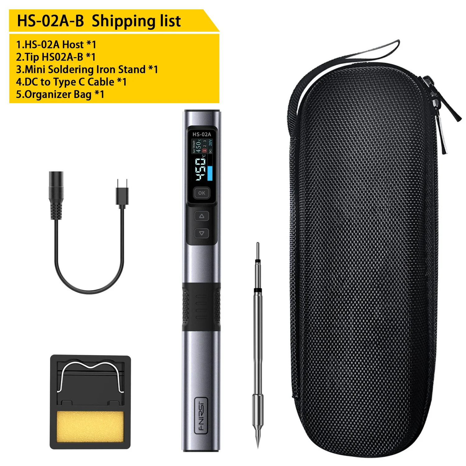HS-02 Intelligent soldering iron 100W portable constant temperature welding table welding pen home maintenance welding