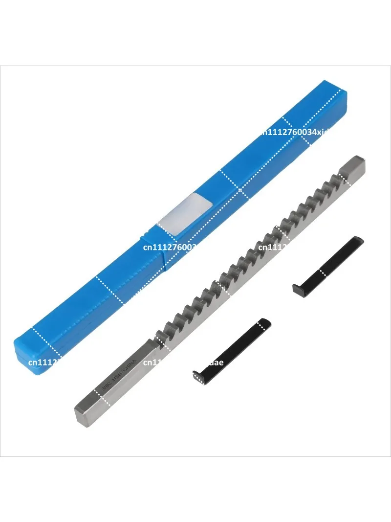 8mm 6mm 5mm C1 HSS Keyway Broach Push Type Metric High-Speed Steel Keyway Pusher with Shim for CNC Machine