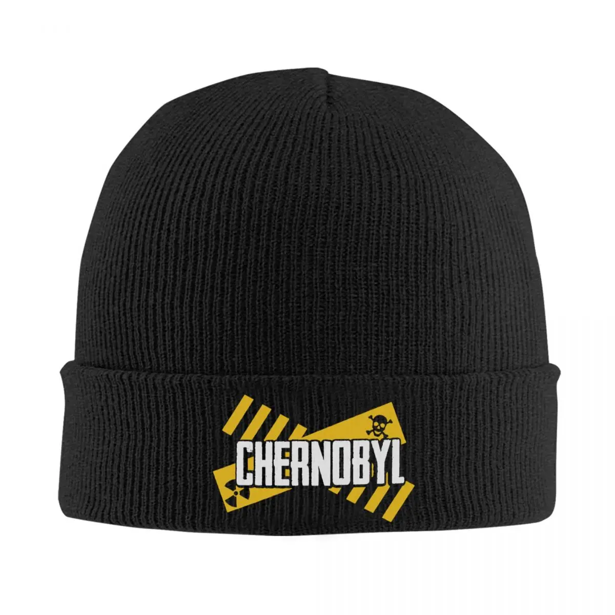 Radiactivity Chernobyl Radiation Symbol Environment Pollution Knitted Caps Skullies Beanies Winter Hat Warm Melon Cap