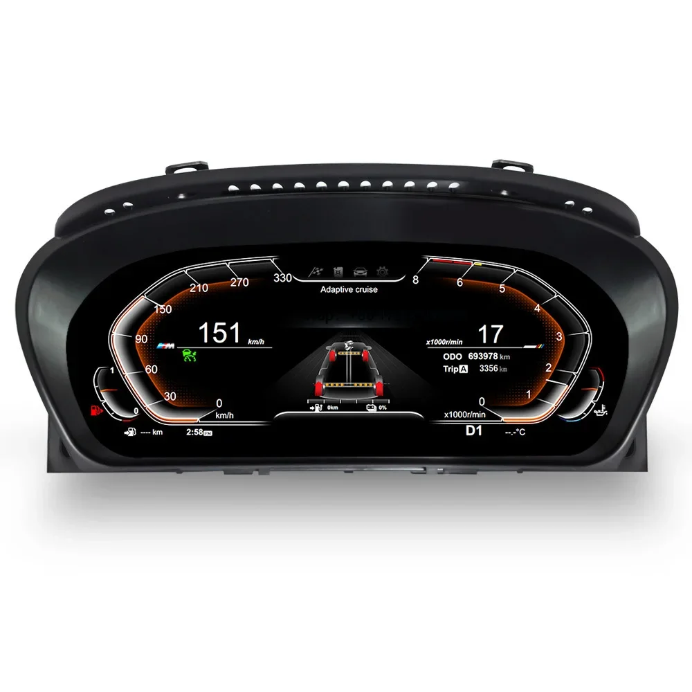 MEKEDE EU Stock Car Radio LCD Dashboard Speedometer Digital Cluster for for 5 Series E60 E61 E63 E64 CCC CIC Linux Screen