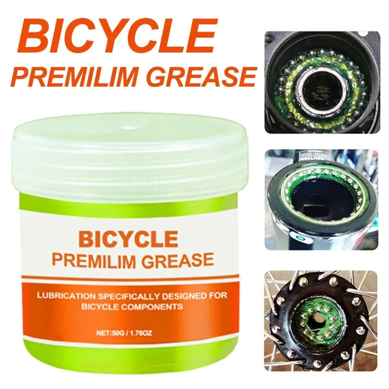 50g de Grasa Lubricante para Bicicletas, Lubricante para Rodamientos y Cubos, con Elementos Lipídicos, para Bicicletas de Montaña y Carretera