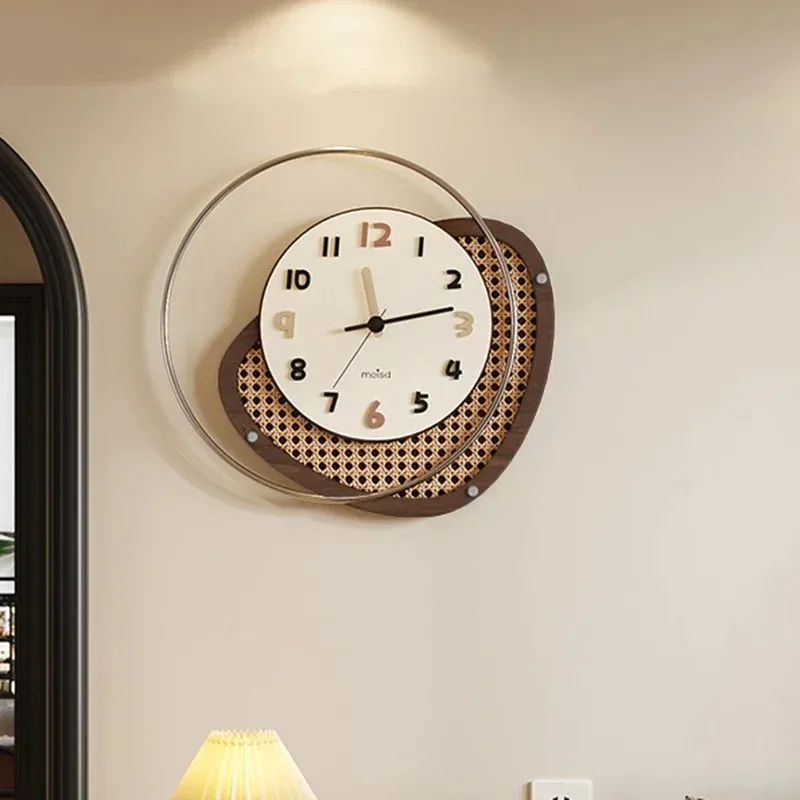 Kit pequenos relógios transparentes design de luz display nórdico sala estar relógio parede estética moderna reloj de pared decoração da parede