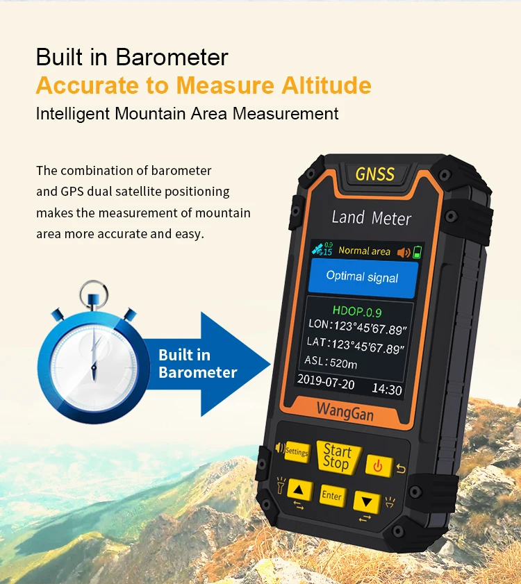 Imagem -02 - Color Screen Gps Land Meter Surveying Machine Receptor Gnss Profissional Medição de Área Wanggan-s4