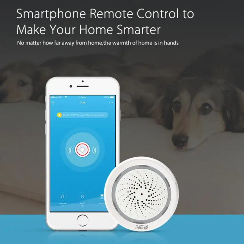 Tuya Smart Life WiFi Siren Alarm 100dB Loud Speaker 18 Ringtones with Strobe Light Alert for Home Security System