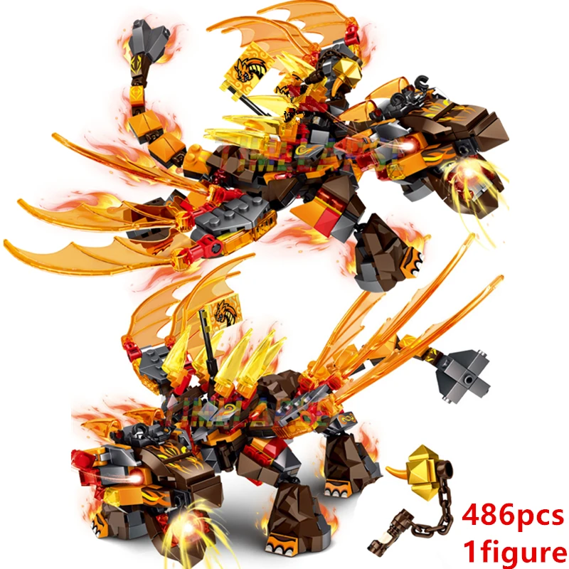 New 2023 Heatwave Transforming Lava Dragons Fightar Titan Season 14 Fly Building Blocks Classic Model Sets Bricks Kid Kit