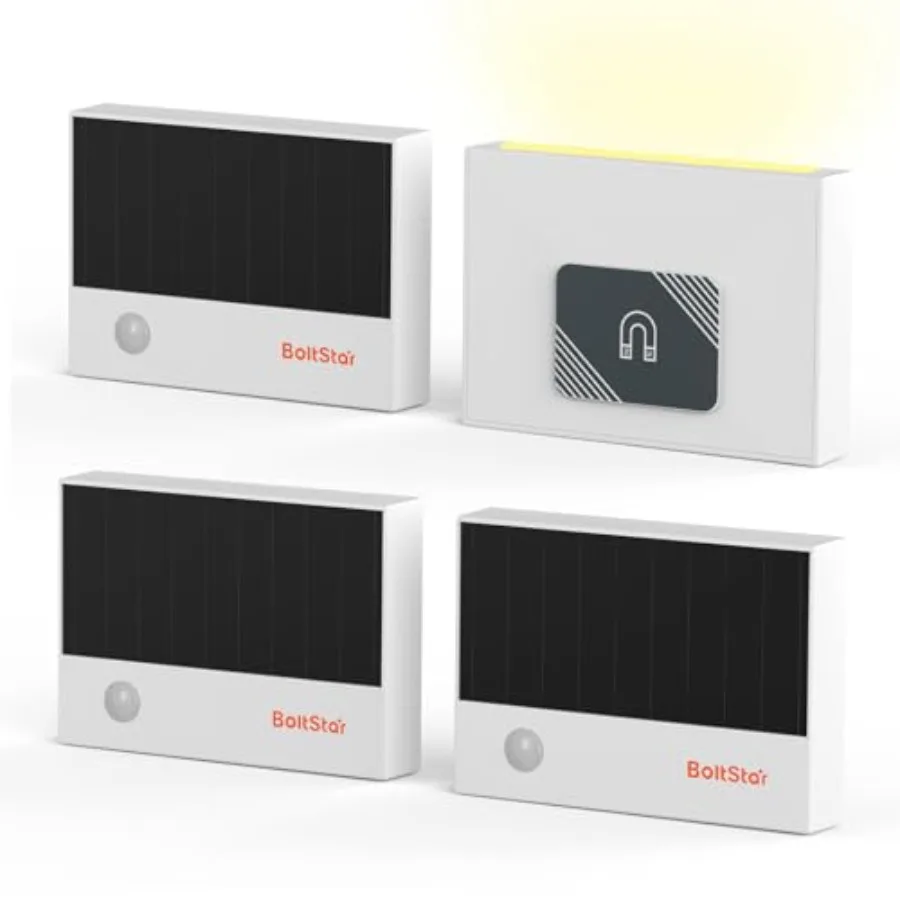 Motion Sensor Night Light, Solar Night Light Indoor No Outlet Needed, Magnetic Wall Mount or Tabletop, 3000K Soft Warm Light fo
