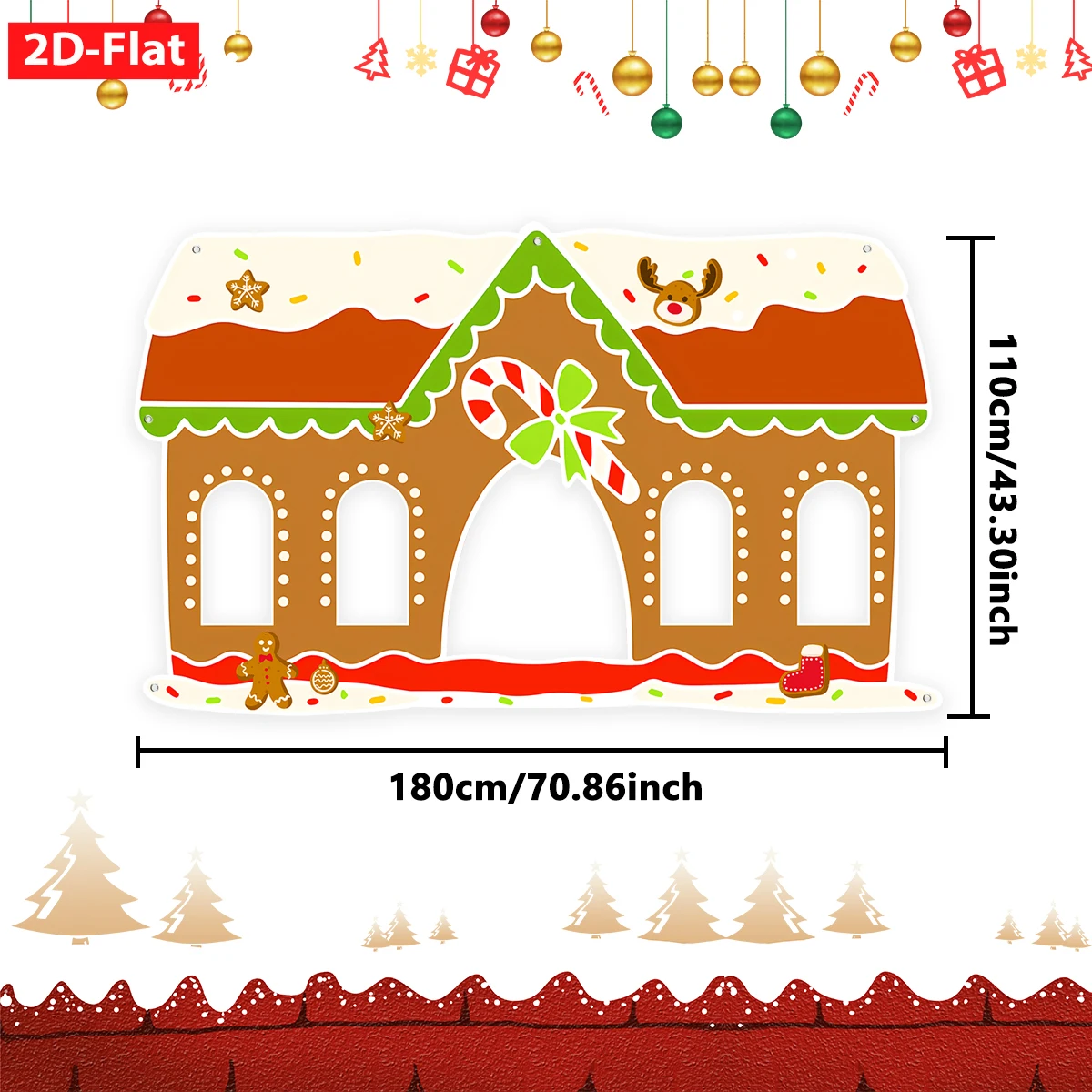 1PC Christmas Gingerbread Hous - огляд і ціна Photo Booth Frame