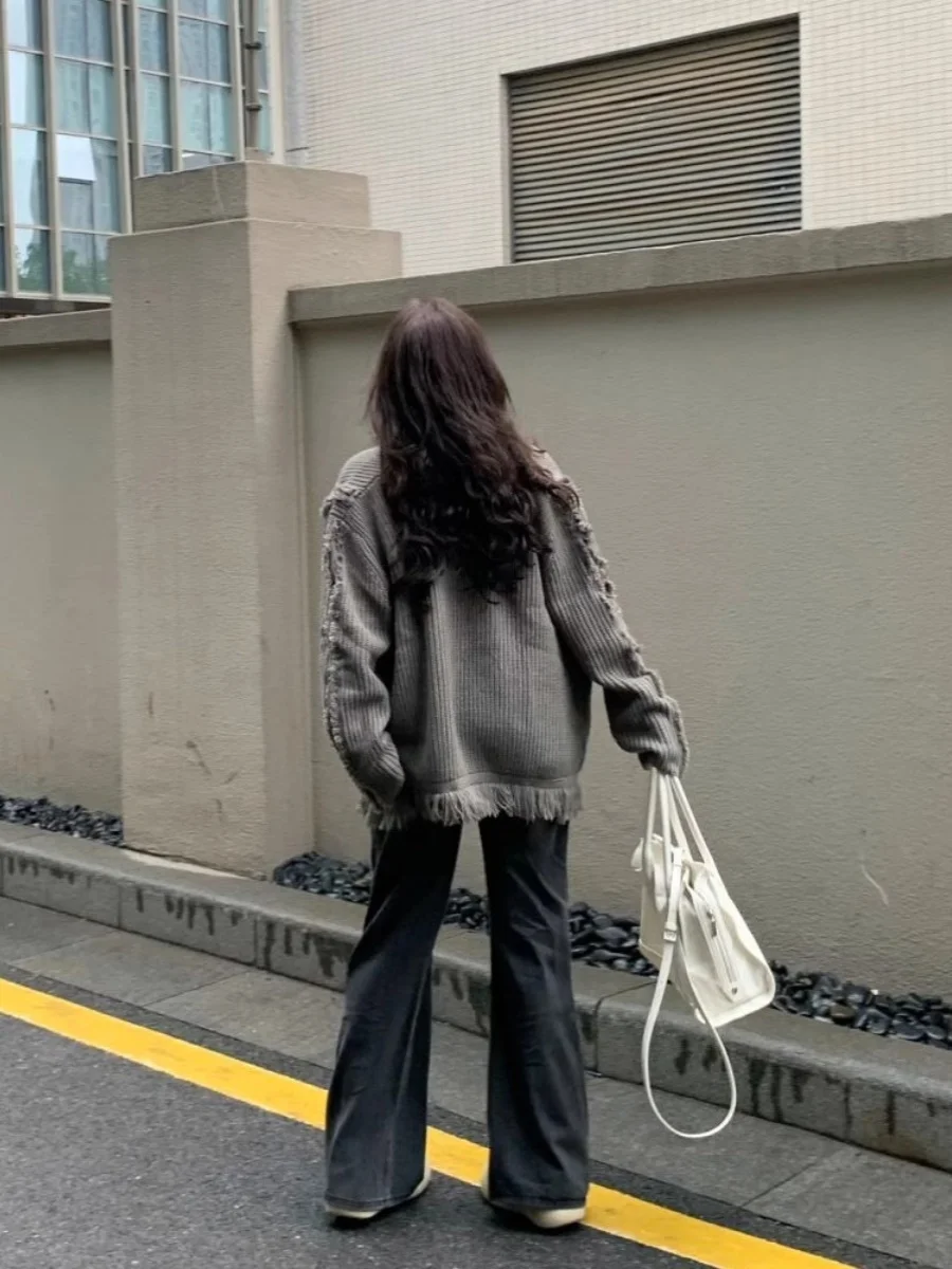 Sweaters Jumpers Cardigans Womens Cardigan Velours Modal Cotton Ribbed Backless Relaxed Cut Daily Commute Basic Simple Practical