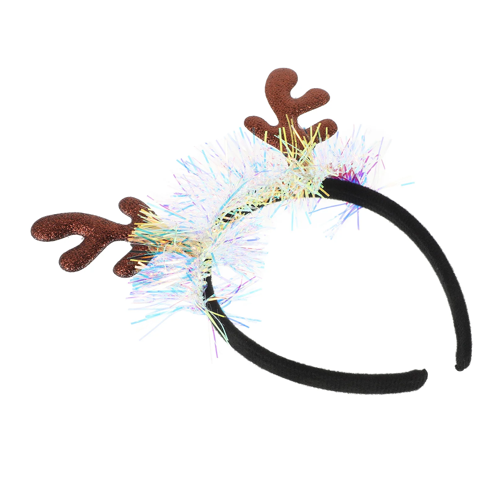 

Christmas Reindeer Antler Headband Iridescent Glitter Holiday Hair Accessories Xmas Costume Party Props Cute Hairband