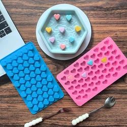 1pc 55 Holes 3D Ice Cube Tray Mini Heart Silicone Mold Chocolate Fondant Mould Pastry Jelly Biscuit Baking Cake Decoration Tools