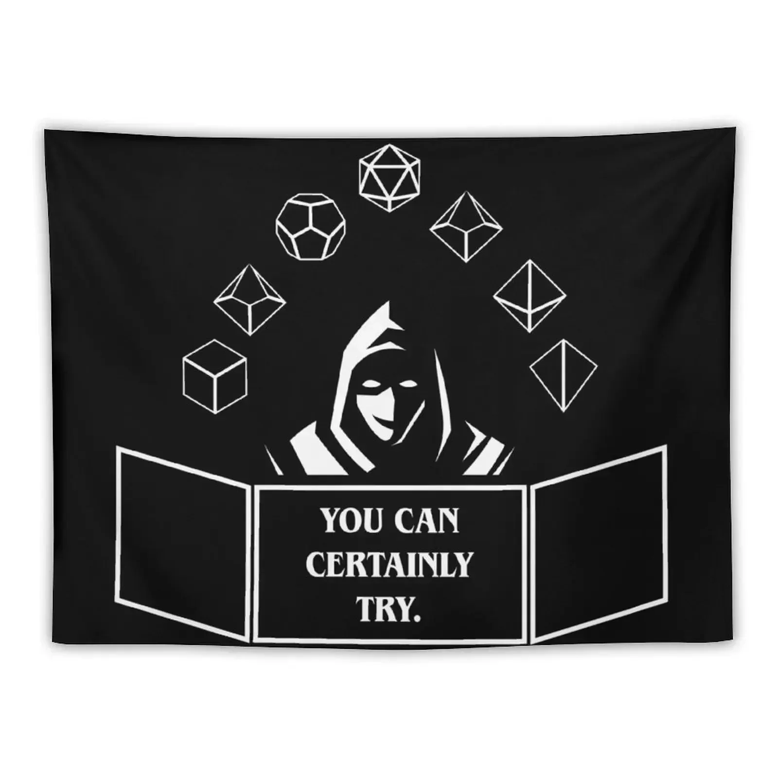 

Storyteller Screen and Dice Set Tabletop RPG Gaming Tapestry Wall Art Aesthetic Decoration Living Room Decoration Tapestry