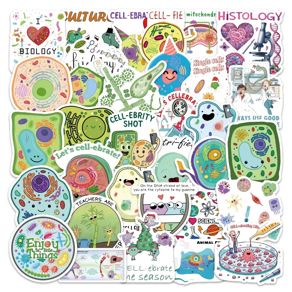 

10/54PCS Cartoon Cute Biology Graffiti Sticker Skateboard Fridge Phone Laptop Bike Funny Manga Decals Waterproof DIY Toys Gifts